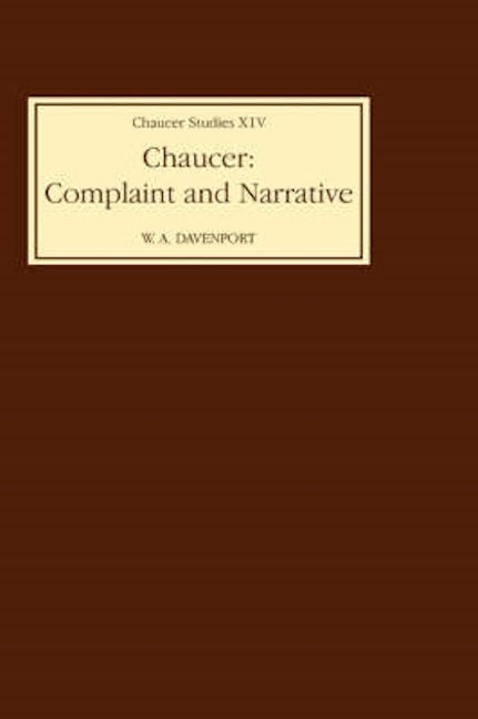Book cover image for Chaucer: Complaint and Narrative ISBN: 9780859912778